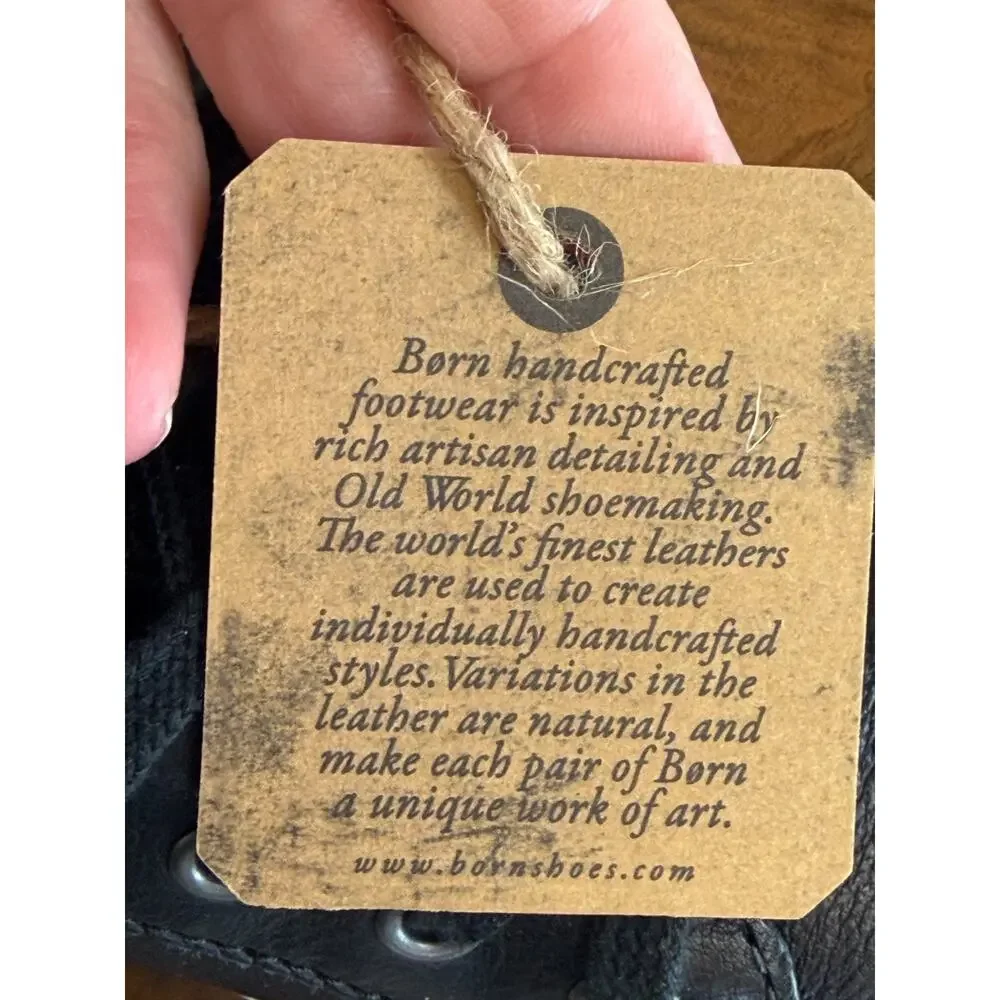 NEW In Box Born Mira BLACK Leather Sneaker US Womens 11 Comfort Tennis Shoe - Picture 9 of 10